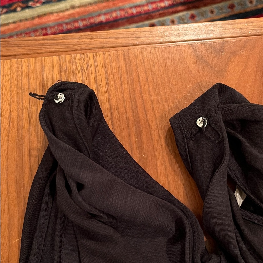 EUC Soft Surroundings Black Maxi Dress Womens PS Sleeveless Ruffle V Neck - Picture 6 of 9